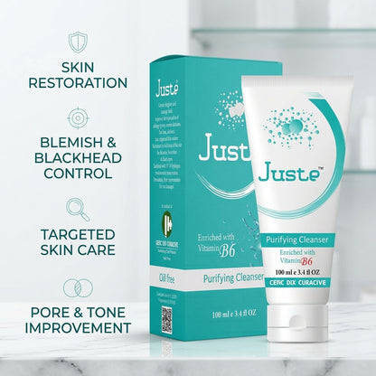 Juste Purifying Cleanser - Vitamin B6 (0.6%) + Niacinamide (Vitamin B3) (0.6%)