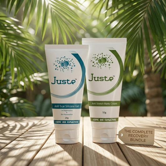 Juste Advanced Scar & Stretch Mark Recovery Duo (Silicone Gel + Anti Stretch Marks Cream)